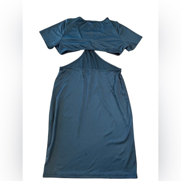 SHEIN Black Plunging Neck Cut Out Bodycon Dress Size Large - Picture 7 of 10